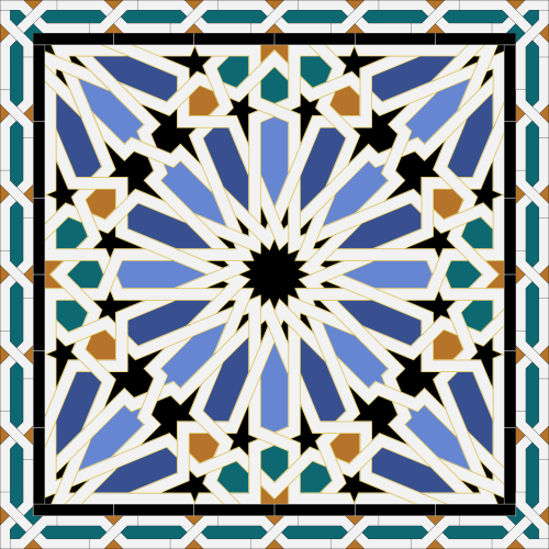 motif d'un azulejo dans le palais de l'Alcazar de Séville